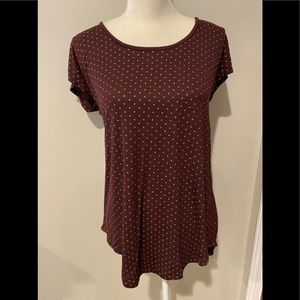 Maurices maroon tunic t-shirt. EUC. Sz Small